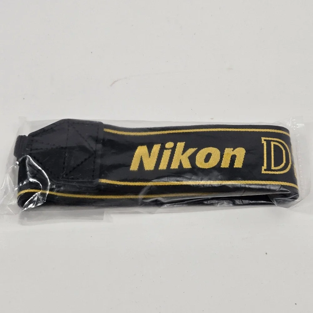 Nikon D3s Digital SLR Camera Neck Strap Black Yellow Woven Shoulder Strap NEW